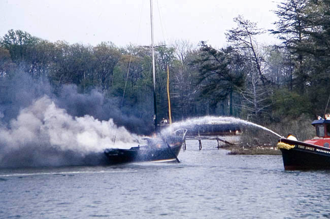 sailboat fire