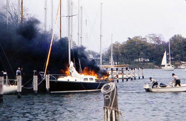 sailboat fire