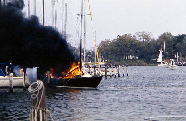 sailboat fire