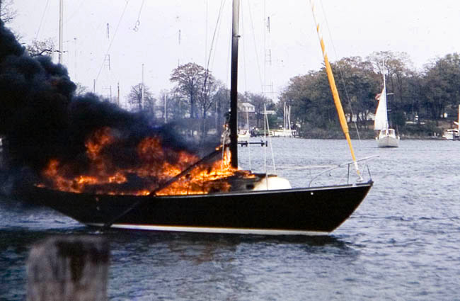 sailboat fire