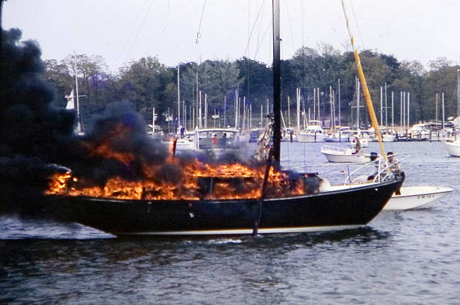 sailboat fire